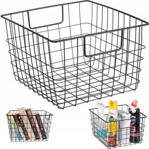 Koszyk Na Owoce Pudełko Kosz Duży Czarny Loft Xl