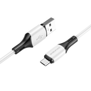 Borofone Kabel BX79 USB na micro USB 2,4A 1 metr biały