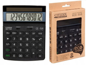 kalkulator biurowy eco Citizen ECC-310 czarny