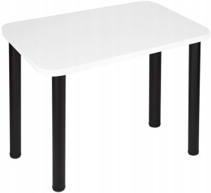 Stol Kuchenny Stolik 100x65 ZAOKRĄGLONE ROGI BLACK
