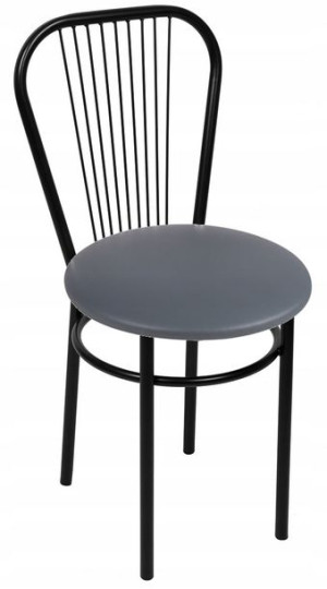 Krzeslo Krzesla kuchenne VEGA Metalowe BLACK