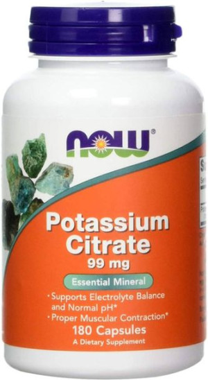 Now Potassium Citrate 99 Mg - 180 Kaps