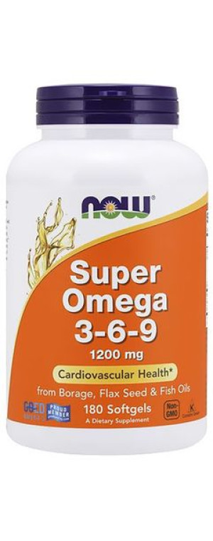 NOW SUPER OMEGA 3-6-9 1200mg - 180softgel