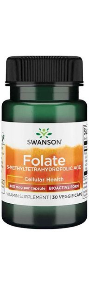 SWANSON FOLATE (5-methyletrahydrofolic Acid)400/30