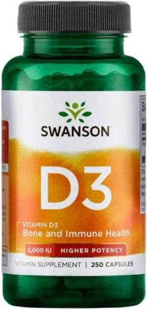 Swanson Witamina D-3 2000 Iu - 250 Kaps