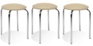 Taboret Taborety Stolek CHICO ekoskóra - 3 sztuki