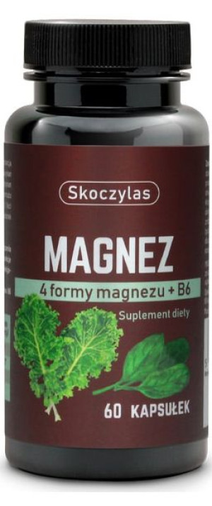 SKOCZYLAS MAGNEZ 4 FORMY- szpinak, jarmuż - 60kaps
