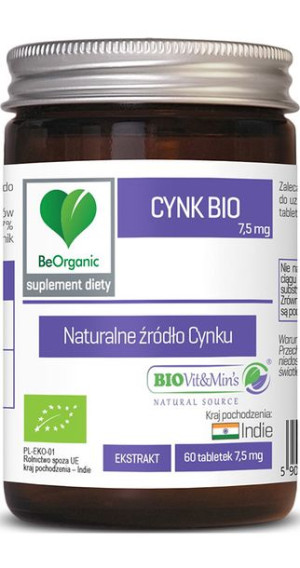 BEORGANIC CYNK BIO 7,5mg - 60 tabl