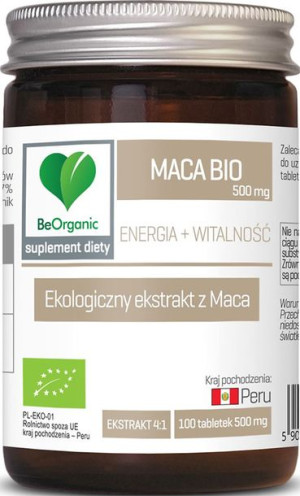 BEORGANIC MACA BIO 500mg - 100tabl