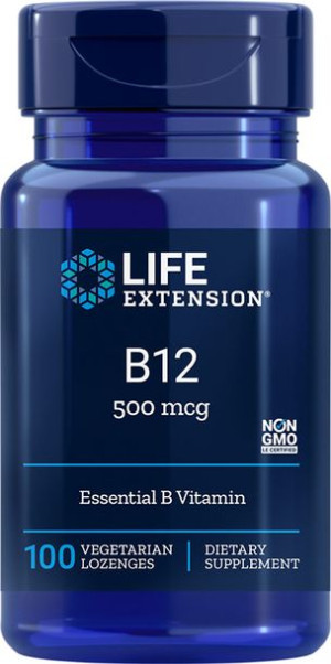 LIFE EXTENSION VITAMIN B12 500mcg - 100lonzenges