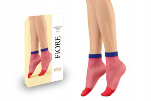 Fiore skarpetki wzorzyste Sunset Glow fuchsia uni