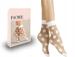 Fiore skarpetki bezuciskowe Virginia, white/poudre
