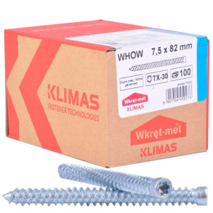 Wkręty do ościeżnic hartowane WHOW 7,5x82MM 100SZ