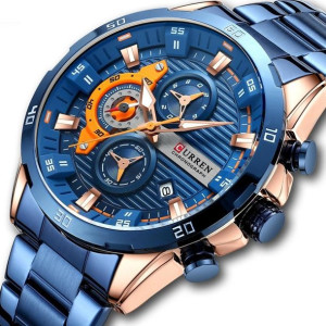 Zegarek Męski Curren Elegancki Chronograf Prezent