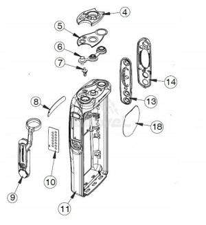 Front obudowy GP340 Motorola