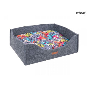 Amiplay Sofa 2 w 1 Hyge Szary Rozmiar S