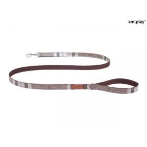 Amiplay Smycz London Brązowa 140 cm Rozmiar S