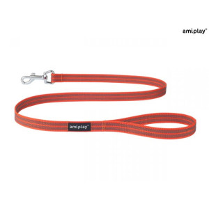 Amiplay Smycz Rubber Pomarańczowa 120 cm Rozmiar L - XL