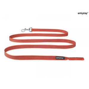 Amiplay Smycz Treningowa Bez Rączki Rubber 200 cm Pomarańczowy Rozmiar S -