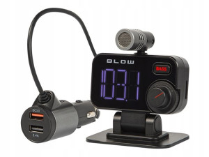 Transmiter FM BLOW Bluetooth 5.0 zestaw głośn. LED
