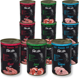 FITMIN For Life mix 3 smaków 12x400g
