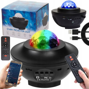 Projektor Gwiazd Star Led Lampka Nocna Bluetooth