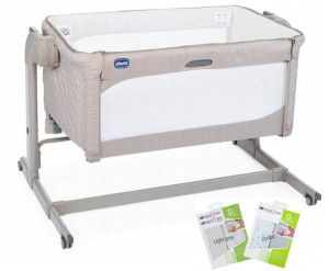 Chicco Łóżeczko Next2Me Magic BEIGE+prześcieradła