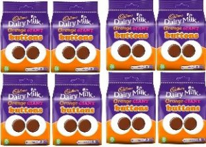 8x90g CADBURY Orange Giant Buttons cukierki UK