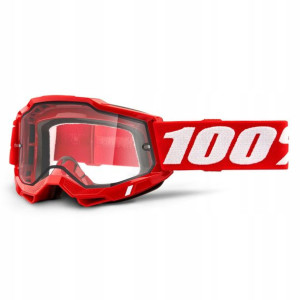 Gogle 100% ACCURI 2 ENDURO MOTO RED Szyba Przezr