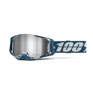 Gogle 100% ARMEGA ALBAR Szyba Srebrna Lustro