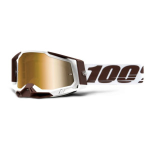 Gogle 100% RACECRAFT 2 SNOWBIRD Szyba Złota Lustro