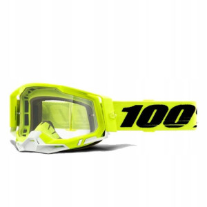 Gogle 100% RACECRAFT 2 YELLOW Szyba Przezroczysta