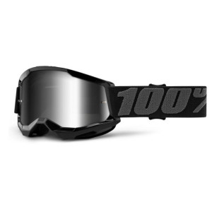 Gogle 100% STRATA 2 JUNIOR BLACK Szyba Srebrna