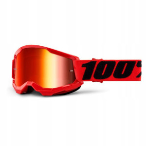 Gogle 100% STRATA 2 JUNIOR RED Szyba Czerwona