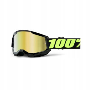 Gogle 100% Strata 2 Upsol szyba złota lustrzana
