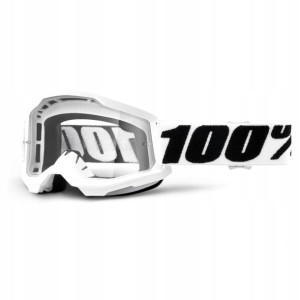 Gogle motocyklowe 100% Strata 2 białe