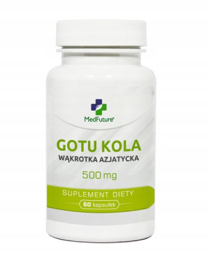 Gotu Kola ekstrakt standaryzowany 500 mg 60 kapsułek