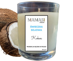 Kokos Świeca, Świeczka Sojowa 100G