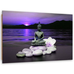 Deco Panel, Budda na kamieniach, 1-częściowy - 120x80