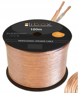 Kabel Przewód Głośnikowy 2x4,00mm Cca 100 Metrów