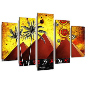 Deco Panel, Egipskie piramidy, 5-częściowy - 150x100