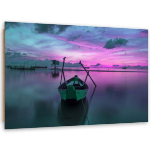 Deco Panel, Łódź na spokojnym jeziorze, 1-częściowy - 120x80