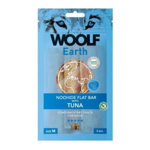 Woolf Earth Noohide Flat Bar Tuna Przysmak Dla Psa Tuńczyk Rozmiar M 85 g