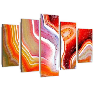 Deco Panel, Taniec neonów, 5-częściowy - 100x70