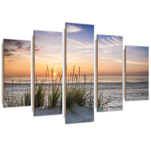 Deco Panel, Spacer po wydmach, 5-częściowy - 150x100
