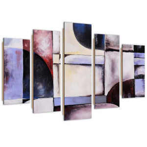 Deco Panel, Spokój koloru, 5-częściowy - 150x100