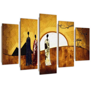 Deco Panel, Słoneczny Egipt, 5-częściowy - 100x70