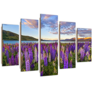 Deco Panel, Zapach lawendy, 5-częściowy - 150x100