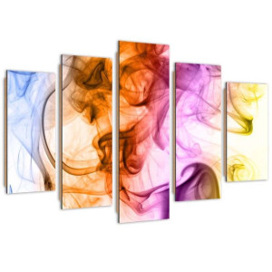 Deco Panel, Zabawa z kolorem, 5-częściowy - 150x100