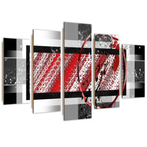 Deco Panel, Urok geometrii, 5-częściowy - 150x100